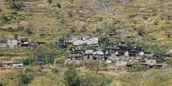 Les villages au tour du Manaslu